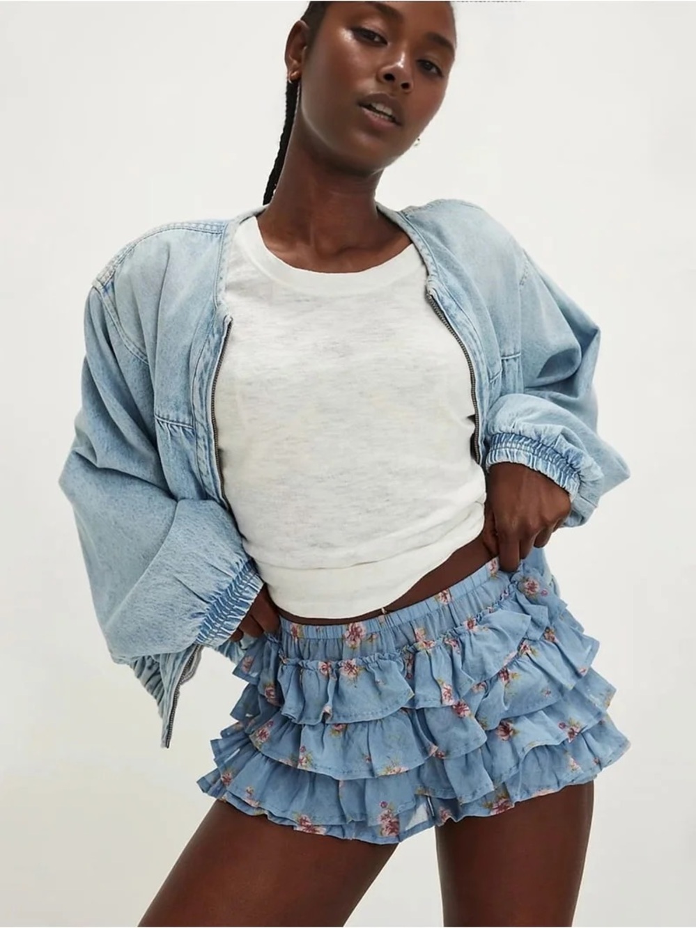 Free People Ruffle Up Bloomer Shorts